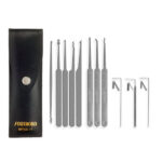 Eleven Piece Lock Pick Set With Metal Handles