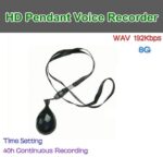 Pendant Necklace - Covert Audio Recorder w/ 40hr battery life