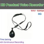 Pendant Necklace - Covert Audio Recorder w/ 40hr battery life