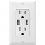 UHD 4k WiFi Functional Outlet Receptacle Dual USB Charging Station Spy Camera